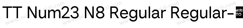TT Num23 N8 Regular Regular字体转换